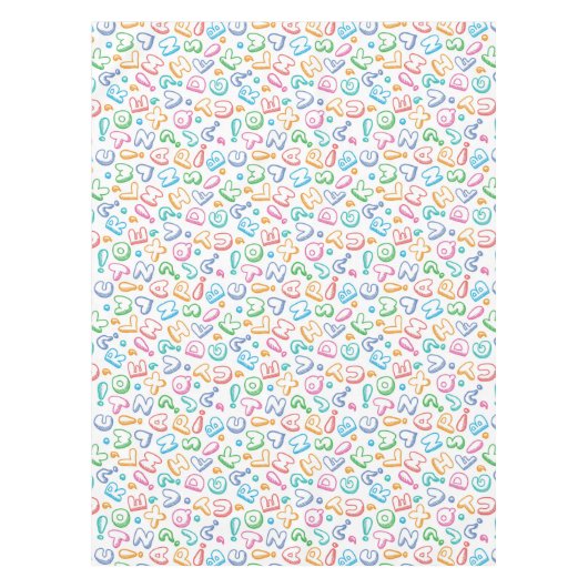 Alphabetmuster Tischdecke (Vorderseite)