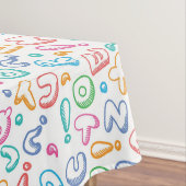 Alphabetmuster Tischdecke (Beispiel)