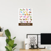 Alphabetposter für Mädchen Poster (Heimbüro)