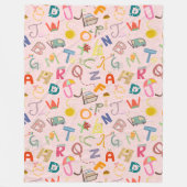 Alphabets Fleece Decke (Vorderseite)
