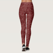 Alphabets Muster 01 BW.b DRed BG Leggings (Rückseite)