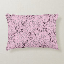 Alphabets Muster 01 BW.w LPink BG Dekokissen