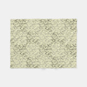 Alphabets Muster 01 BW.w LYellow BG Fleecedecke (Vorderseite (Horizontal))