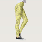 Alphabets Muster 01 BW.w LYellow BG Leggings (Rechts)