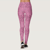Alphabets Muster 01 BW.w Pink BG Leggings (Rückseite)