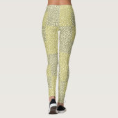 Alphabets Muster 02 YW 2Tonesx4.bw Lyellow BG Leggings (Rückseite)