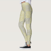 Alphabets Muster 02 YW 2Tonesx4.bw Offwhite BG Leggings (Links)