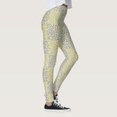 Alphabets Muster 02 YW 2Tonesx4.bw Offwhite BG Leggings (Rechts)