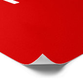Alphabettafel Rot und Weiß Poster (Ecke)