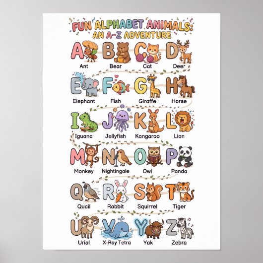 Alphabettier Poster (Vorne)