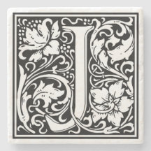 Alphabetz Buchstabe J Vintage Steinuntersetzer