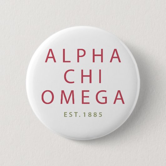 Alphachi Omega | Est. 1885 Button (Vorderseite)