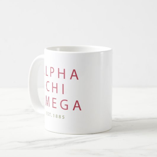 Alphachi Omega | Est. 1885 Kaffeetasse (Vorderseite Links)
