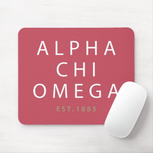 Alphachi Omega | Est. 1885 Mousepad (Mit Mouse)