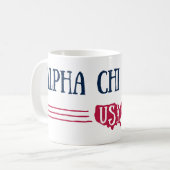 Alphachi Omega - USA Kaffeetasse (Vorderseite Links)