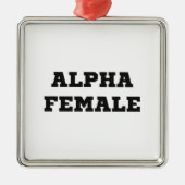 Alphafrau Ornament Aus Metall (Vorne)