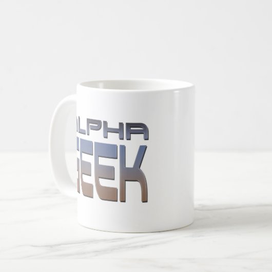 Alphageek-Tasse Kaffeetasse (Vorderseite Links)