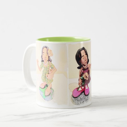 Alphakappa-AlphaStudentinnenverbindung-Tasse Zweifarbige Tasse (Vorderseite Links)