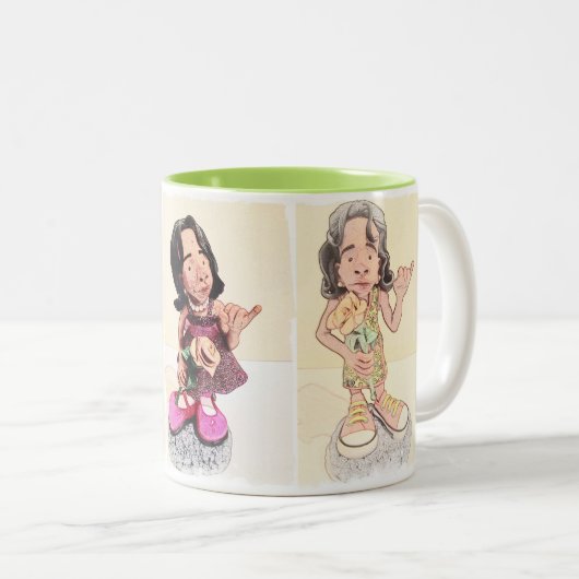 Alphakappa-AlphaStudentinnenverbindung-Tasse Zweifarbige Tasse (VorderseiteRechts)