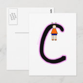 Alphakins C Girls Postkarte (Vorne/Hinten)