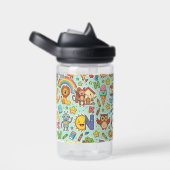 Alphaland personalisierte Wasserflaschen für Kinde Trinkflasche (rechts)