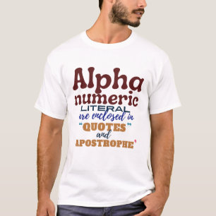 Alphanumerischer Literal in Cobol-Programmierung T-Shirt