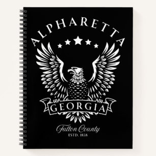 Alpharetta Fulton Landkreis Georgia Vintag Eagle Notizblock