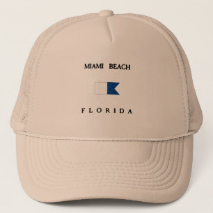 Alphatauchen-Flagge Miami Beach-Floridas Truckerkappe