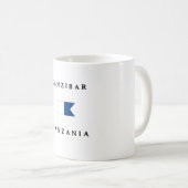 Alphatauchen-Flagge Sansibars Tansania Kaffeetasse (VorderseiteRechts)