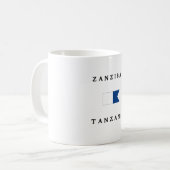 Alphatauchen-Flagge Sansibars Tansania Kaffeetasse (Vorderseite Links)