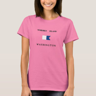 Alphatauchen-Flagge Whidbey Insel-Washingtons T-Shirt