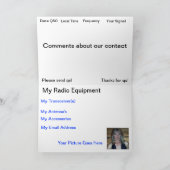 Alphauniform gefaltete QSL Karten (Innenseite)