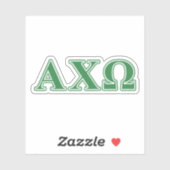 Alphi Chi Omega Green Letters Aufkleber (Blatt)