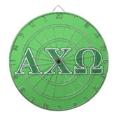 Alphi Chi Omega Green Letters Dartscheibe (vorne)