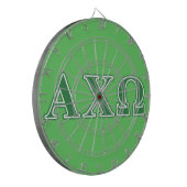 Alphi Chi Omega Green Letters Dartscheibe (Vorderseite Links)