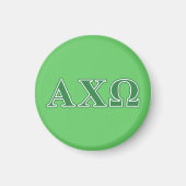Alphi Chi Omega Green Letters Magnet (Vorne)