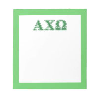 Alphi Chi Omega Green Letters
