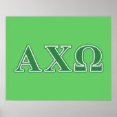 Alphi Chi Omega Green Letters Poster (Vorne)