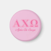 Alphi Chi Omega Pink Letters Magnet (Vorne)
