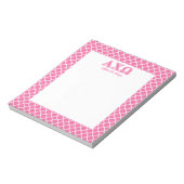 Alphi Chi Omega Pink Letters Notizblock (Rotiert)