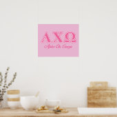 Alphi Chi Omega Pink Letters Poster (Küche)