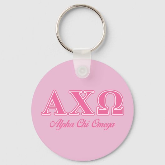 Alphi Chi Omega Pink Letters Schlüsselanhänger (Vorderseite)