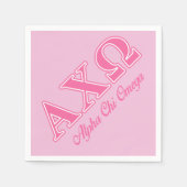 Alphi Chi Omega Pink Letters Serviette (Vorderseite)
