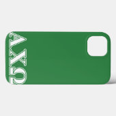 Alphi Chi Omega weiße und grüne Buchstaben Case-Mate iPhone Hülle (Rückseite (Horizontal))