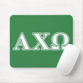 Alphi Chi Omega Weiße und Grüne Buchstaben Mousepad (Mit Mouse)