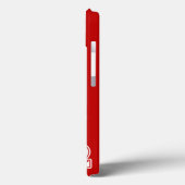 Alphi Chi Omega Weiße und rote Buchstaben Case-Mate iPhone Hülle (Rückseite / Links)