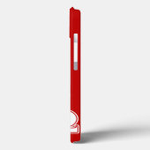 Alphi Chi Omega Weiße und rote Buchstaben Case-Mate iPhone Hülle (Rückseite / Links)