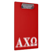 Alphi Chi Omega weiße und rote Buchstaben Klemmbrett (Rechts)