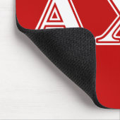 Alphi Chi Omega Weiße und rote Buchstaben Mousepad (Ecke)