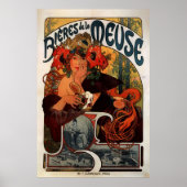 Alphons Mucha Beer Advertisement Poster (Vorne)